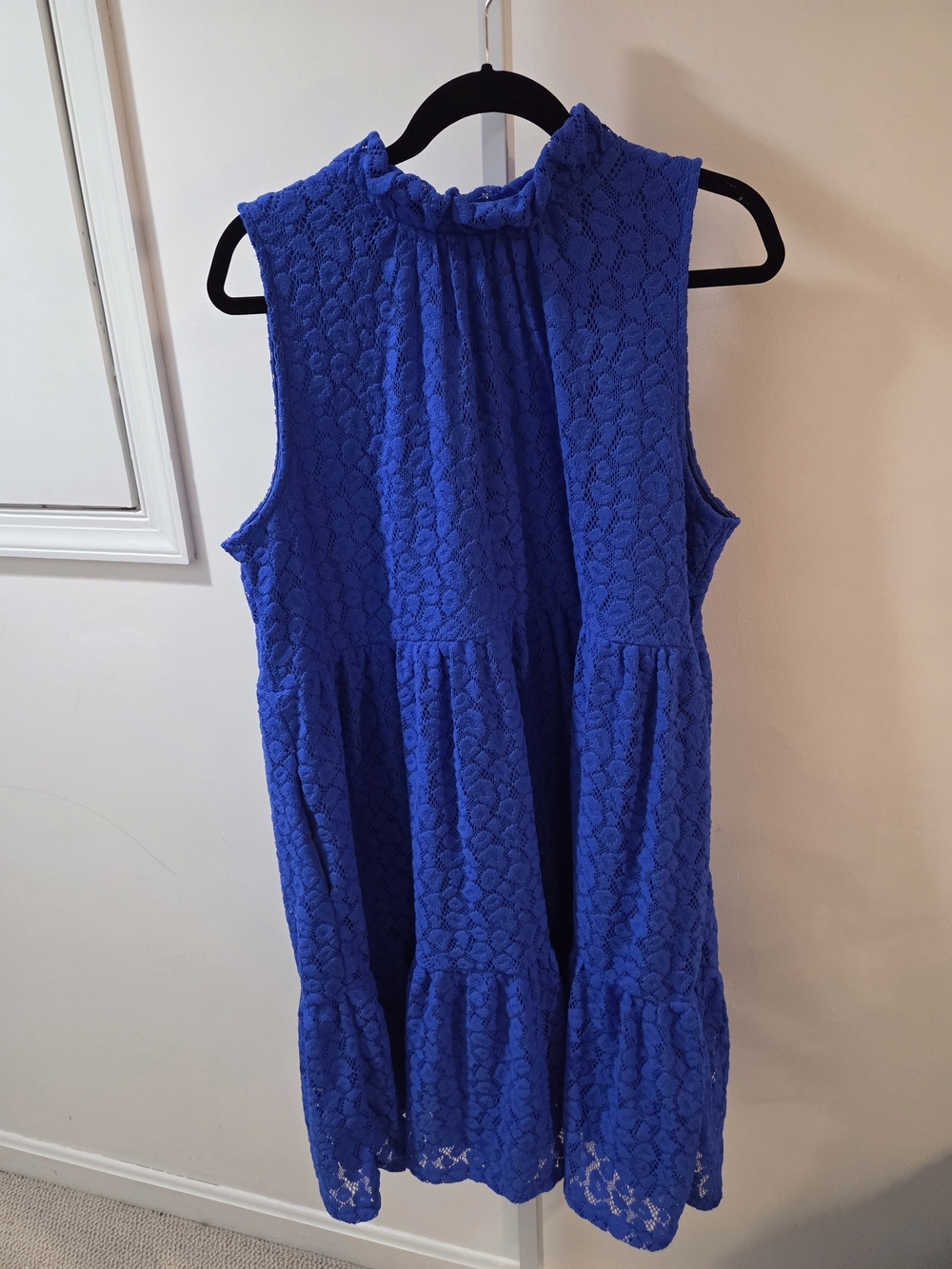 Lilly Pulitzer Cobalt Blue Sleeveless Lace Tiered Dress